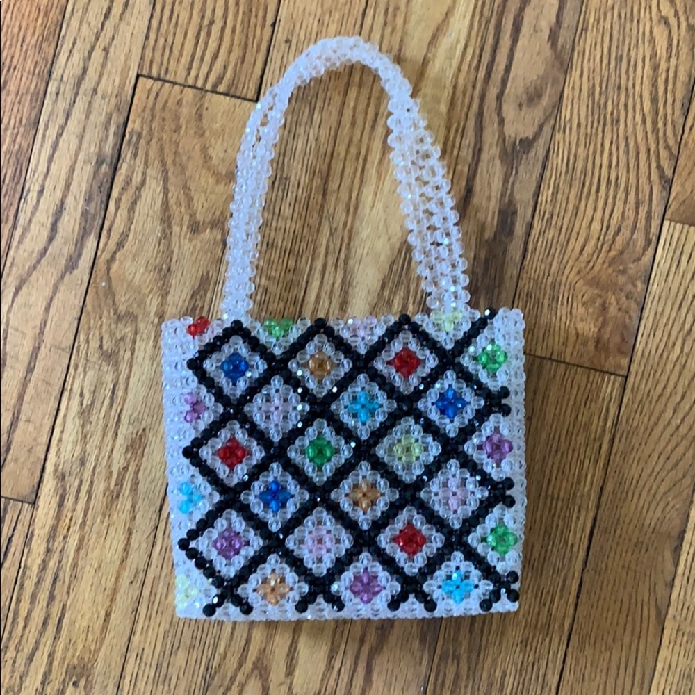 Multi color beaded bag